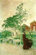 Carl Larsson i blasten-ett vindkast-stina Germany oil painting artist